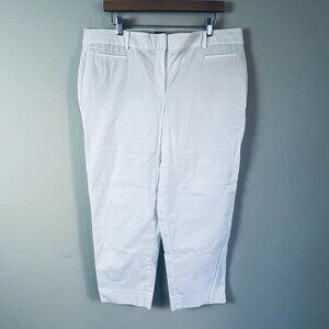 Talbots The Perfect Crop White Chino Pant 16